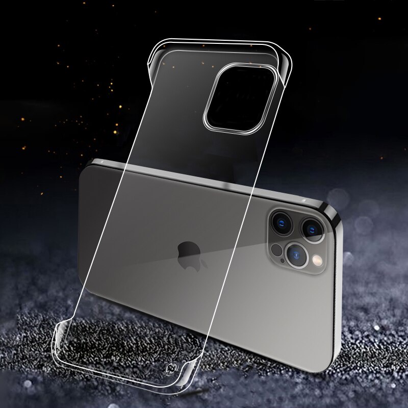 Ốp điện thoại cứng trong suốt siêu mỏng không viền cho iphone 13
