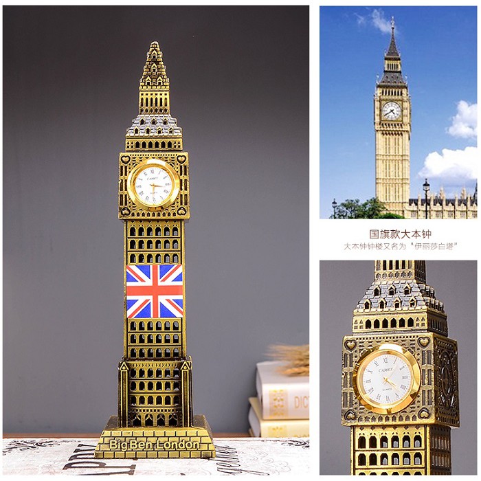 [CAO 30CM] Tháp Big Ben có đồng hồ chất liệu hợp kim cao 30cm