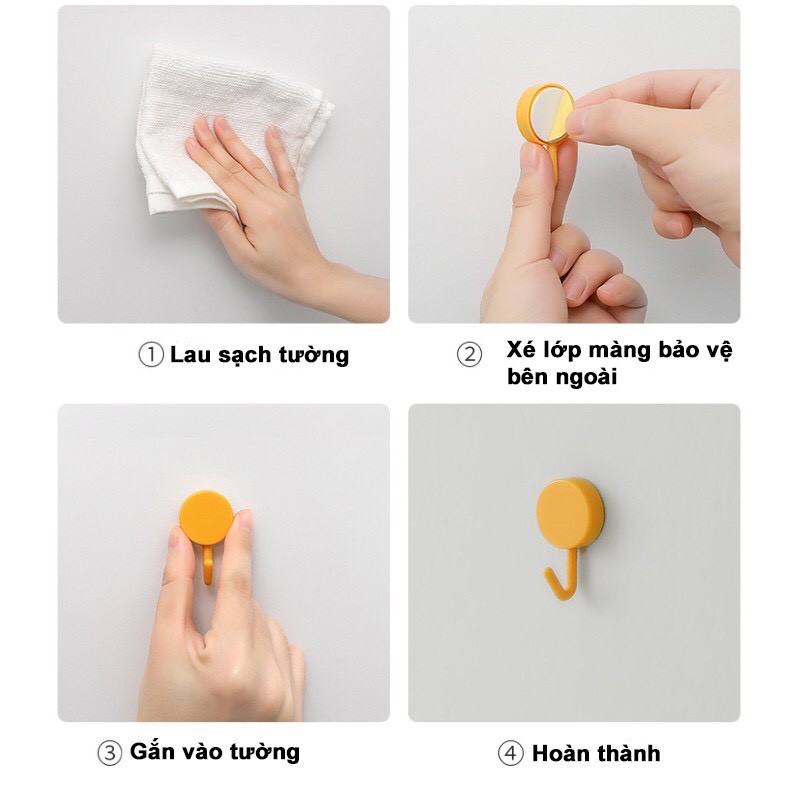 Móc Treo Đồ Dán Tường Đa Năng Tiện Dụng Siêu Dính Cường Lực Được chọn màu ở mục ghi chú