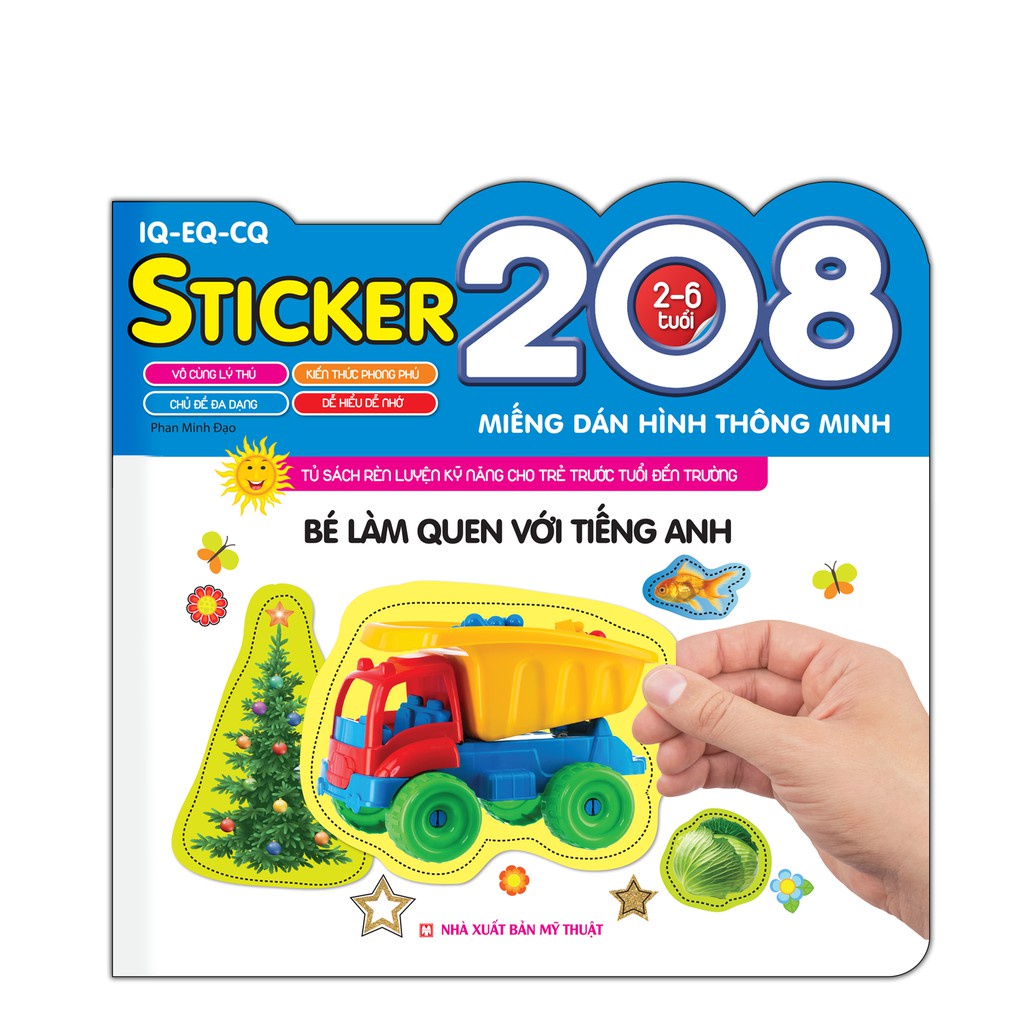 Sách - Combo 208 miếng dán hình thông minh - IQ-EQ-CQ (trọn bộ 6 cuốn) Kèm Quà tặng