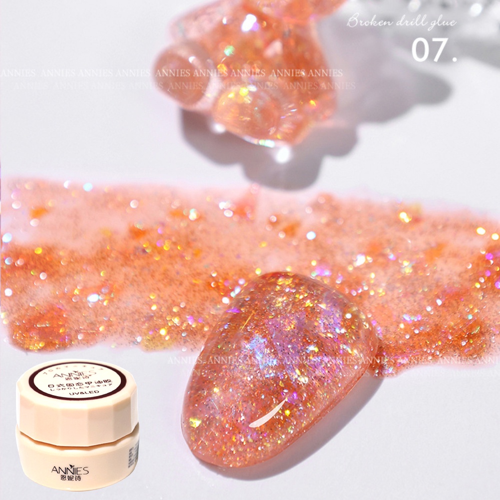 Sơn móng gel mắt mèo ANNIES 5ml lấp lánh ánh nhũ ngọc trai