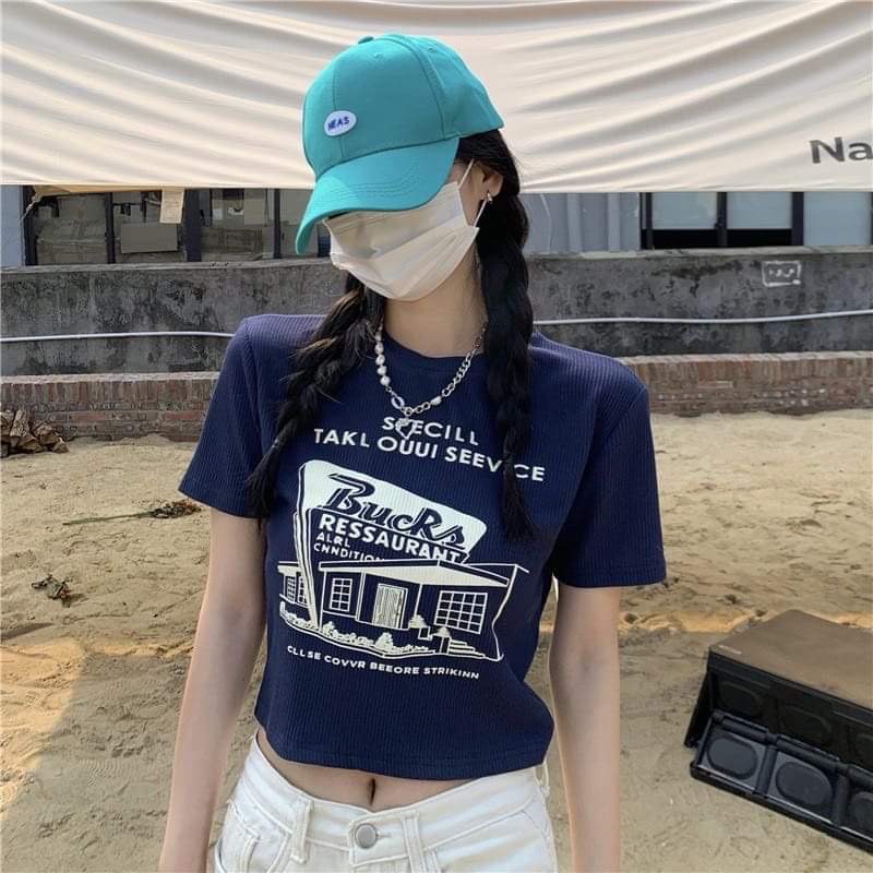 Áo croptop ngôi nhà KA12