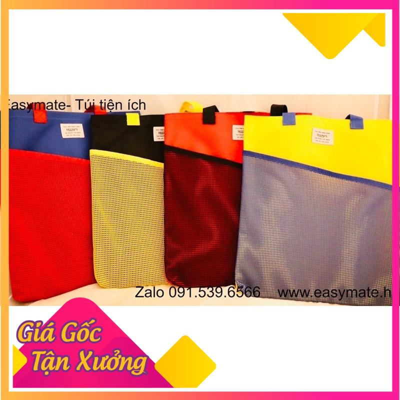 🪐🌟🔥🔥Túi Tote Sắc Màu có quai xách thời trang Hàn quốc tiện ích Thương Hiệu Easymate , có ngăn lưới cúc bấm tiện lợi