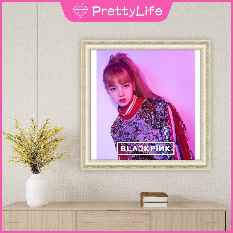 Bộ tranh đính đá 5D họa tiết nhóm nhạc BLACKPINK độc đáo kích thước 30x30cm/40x40cm/50x50cm
