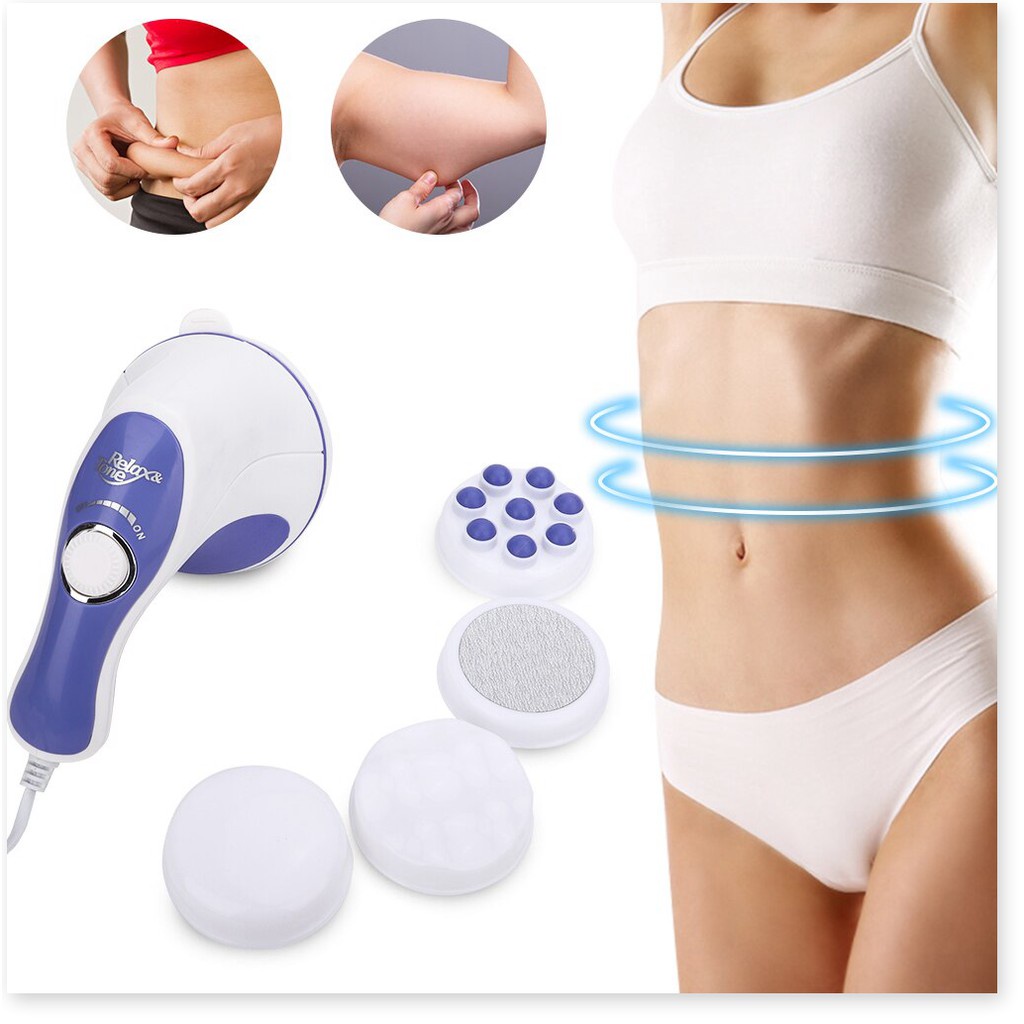 Máy masage toàn thân cầm tay relax &amp; tone 5 đầu, Máy massageTOÀN THÂN đa chức năng - Loại xịn bảo hành 1 Đổi 1