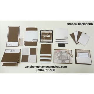 Hiệu ứng dán ảnh Scrapbook tông màu nâu, kem - Combo 10 hiệu ứng