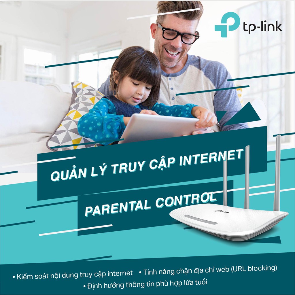 TP-Link Bộ Phát WiFi không dây 3 ăng-ten -TL-WR845N 806A- Hàng Chính Hãng