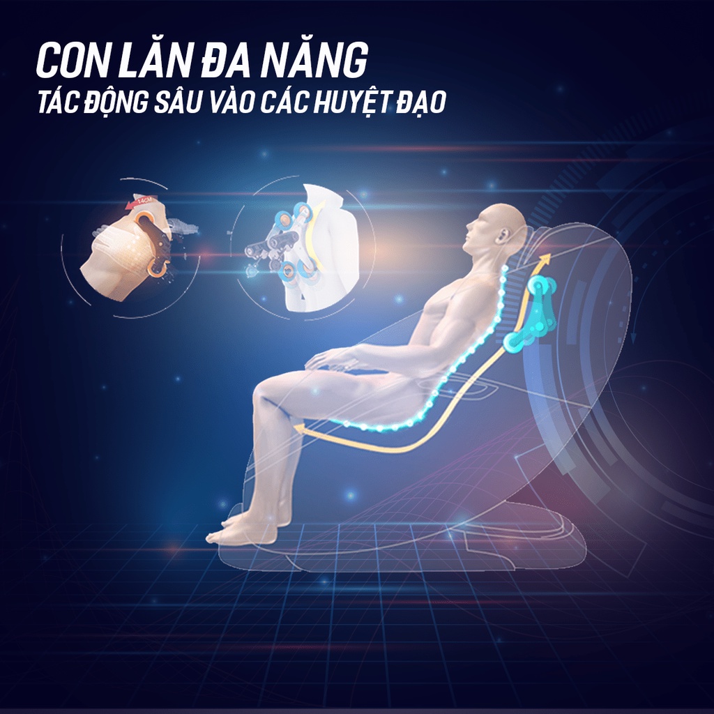 Ghế Massage Toàn Thân Okusaki Công Nghệ Nhật Bản AM-1093B