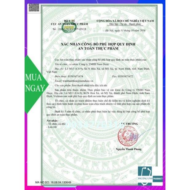 Siro thanh nhiệt tiêu độc Ích Nhi - 10ml