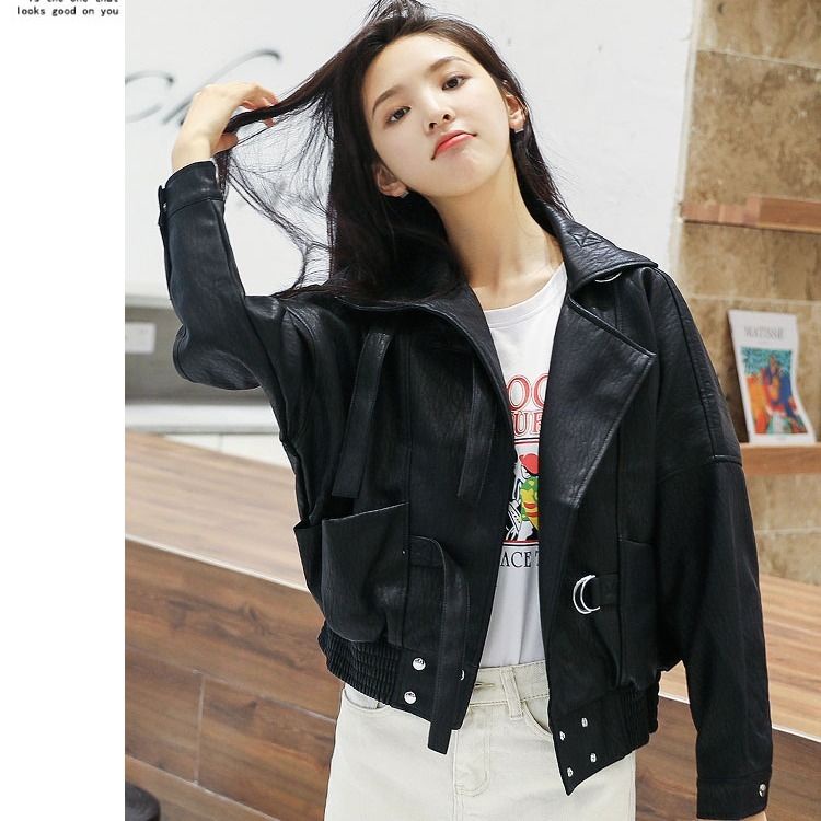 Áo Khoác Da Dáng Rộng Phong Cách Hàn Quốc Thời Trang Xuân Thu 2022 Cho Nữ