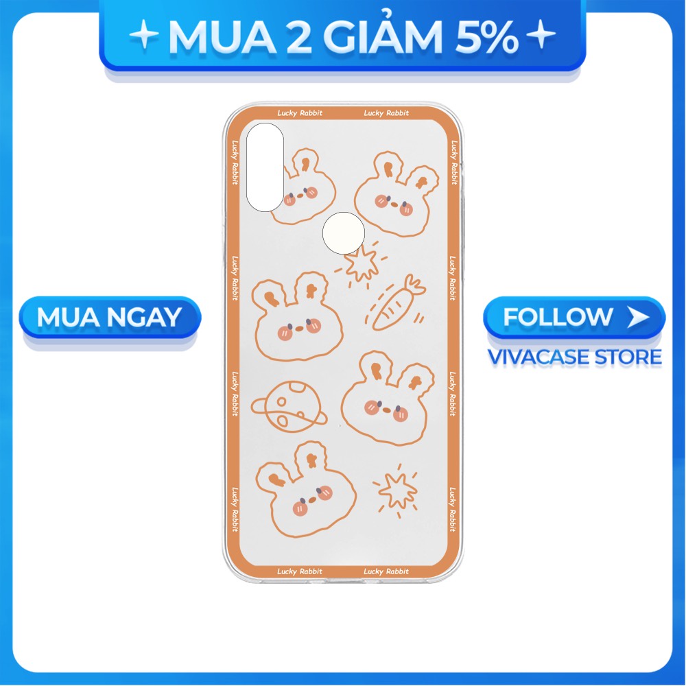 Ốp lưng Vsmart Joy 3/Joy 4/Active 3/Bee 3/Live/...dẻo trong in hình Lucky Bear