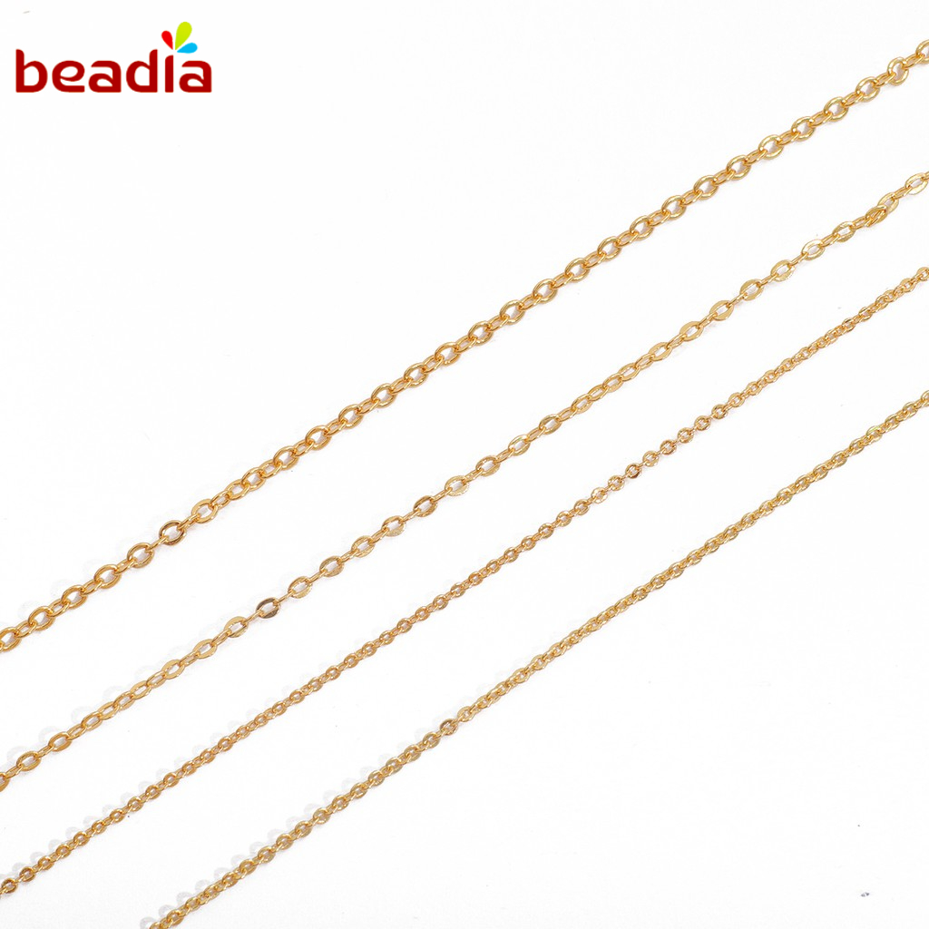 Beadia Vòng cổ Mặt Oval Mạ Vàng 18k Làm Trang Sức Thủ Công
