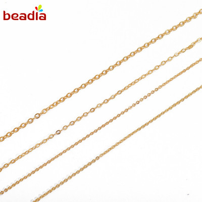 Beadia Vòng cổ Mặt Oval Mạ Vàng 18k Làm Trang Sức Thủ Công
