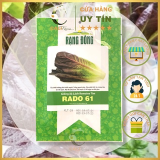Hạt Giống Xà Lách Romaine Tím Rado 61 Ăn rất ngon 2gr