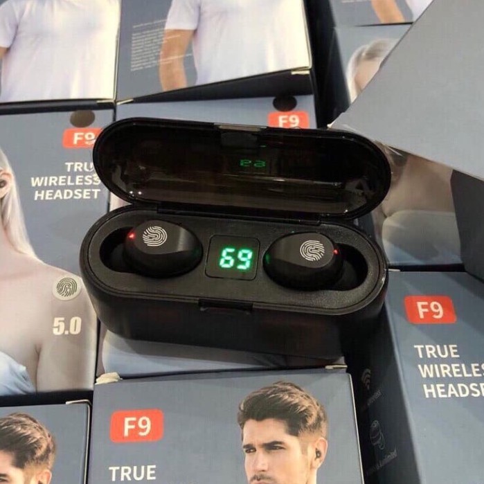 Tai Nghe Bluetooth Không Dây Khử Ồn Kháng Nước Phiên Bản Nâng Cấp Mới Tích Hợp Sạc Dự Phòng [Full Box]