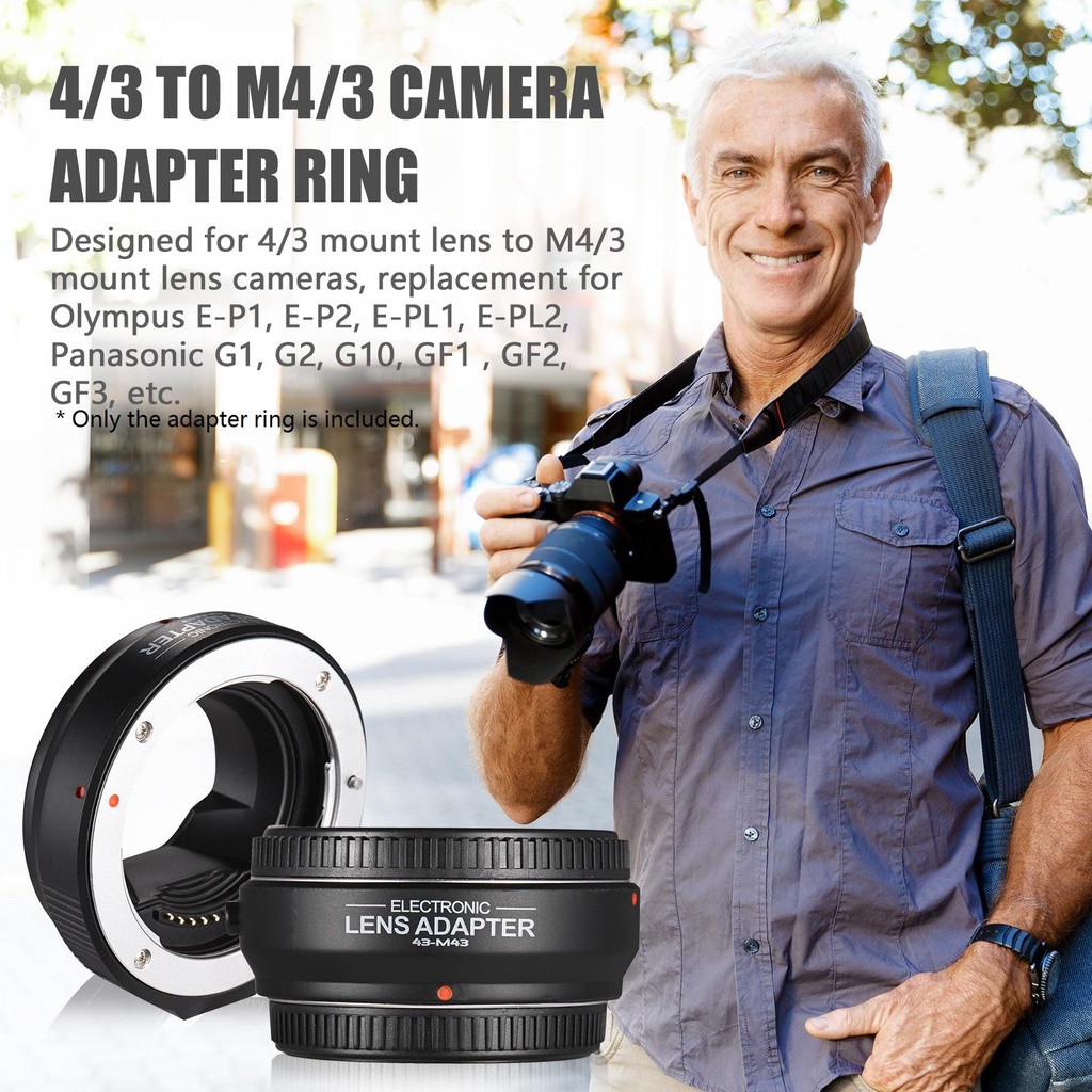 Ngàm Chuyển Đổi Ống Kính Máy Ảnh Vòng Lấy Nét Tự Động FOTGA OEM4 / 3  4 / 3 Sang M4 / 3 Cho Olympus 4 / 3 Ngàm Olympus M4 / 3 Olympus E-P1 E-P2 E-PL1 E-L1 E-L1 E-Pl2 Pana