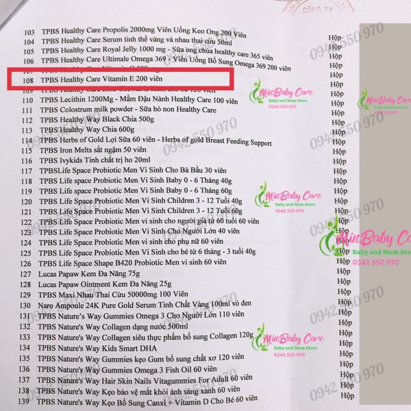 [ Chính Hãng ] Vitamin E Healthy care 200 viên của Úc - Healthy care VItamin E 500IU | BigBuy360 - bigbuy360.vn