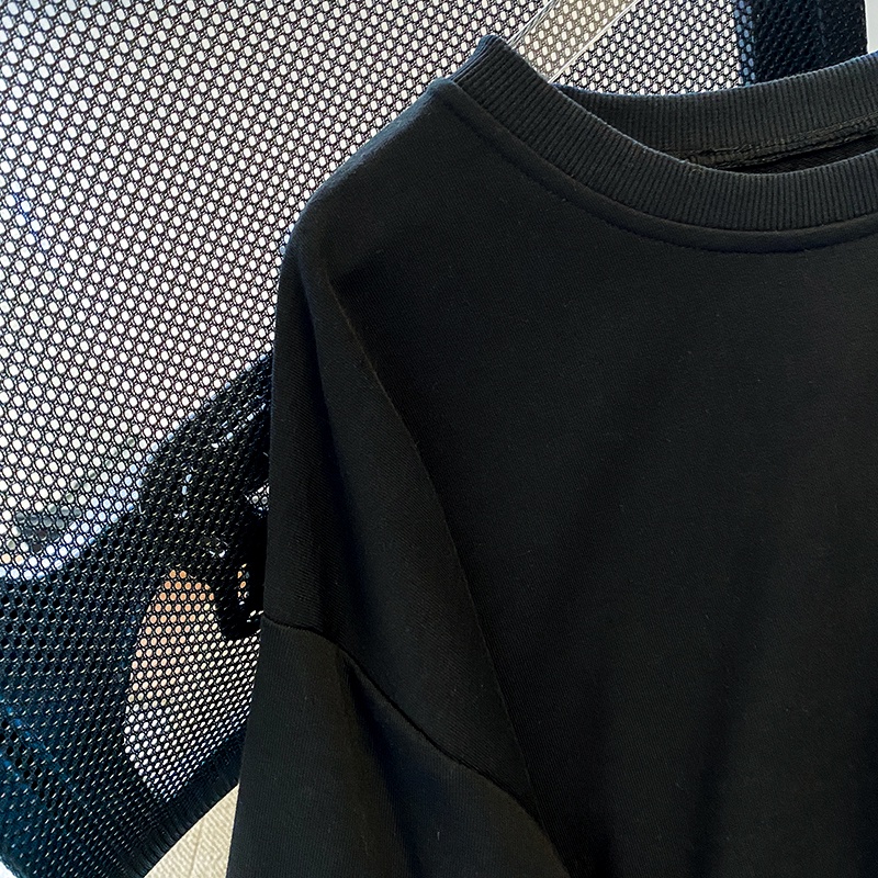 ZHELIHANGFEI Áo Thun Sweater Dáng Rộng Tay Dài In Họa Tiết Kiểu Retro Mỹ Dễ Phối Đồ