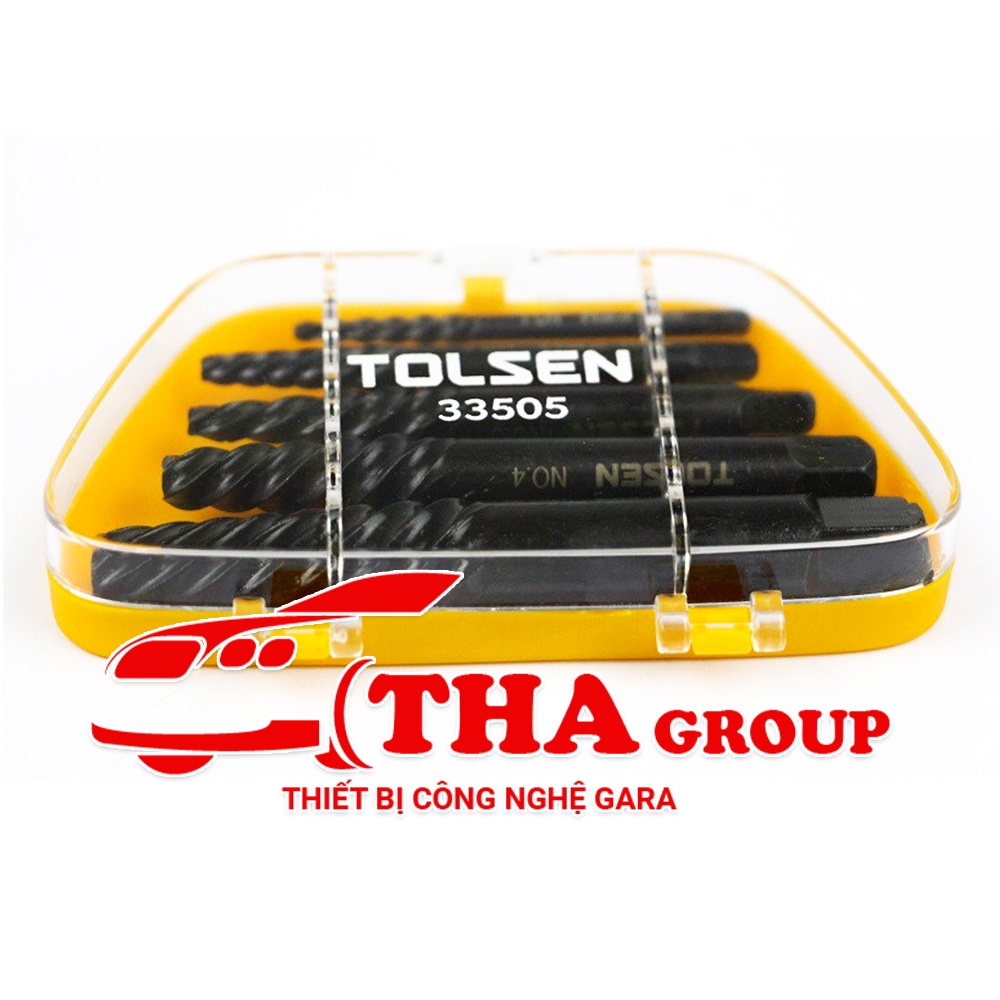 Bộ tháo bu lông ốc vít gẫy 5 chi tiết TOLSEN 33505