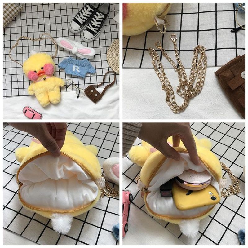 Túi đeo chéo hình vịt chất liệu vải bông full đồ phụ kiện thời trang siêu cute | BigBuy360 - bigbuy360.vn