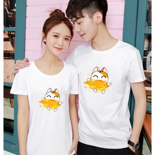 Áo thun nam nữ form rộng in hình mèo siêu dễ thương AD38