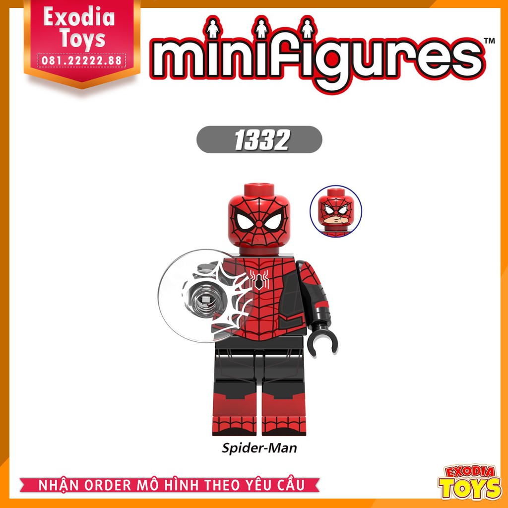 Xếp hình minifigure siêu anh hùng Spider-Man Far From Home : Người Nhện Xa Nhà - Đồ Chơi Lắp Ghép Sáng Tạo - X0266