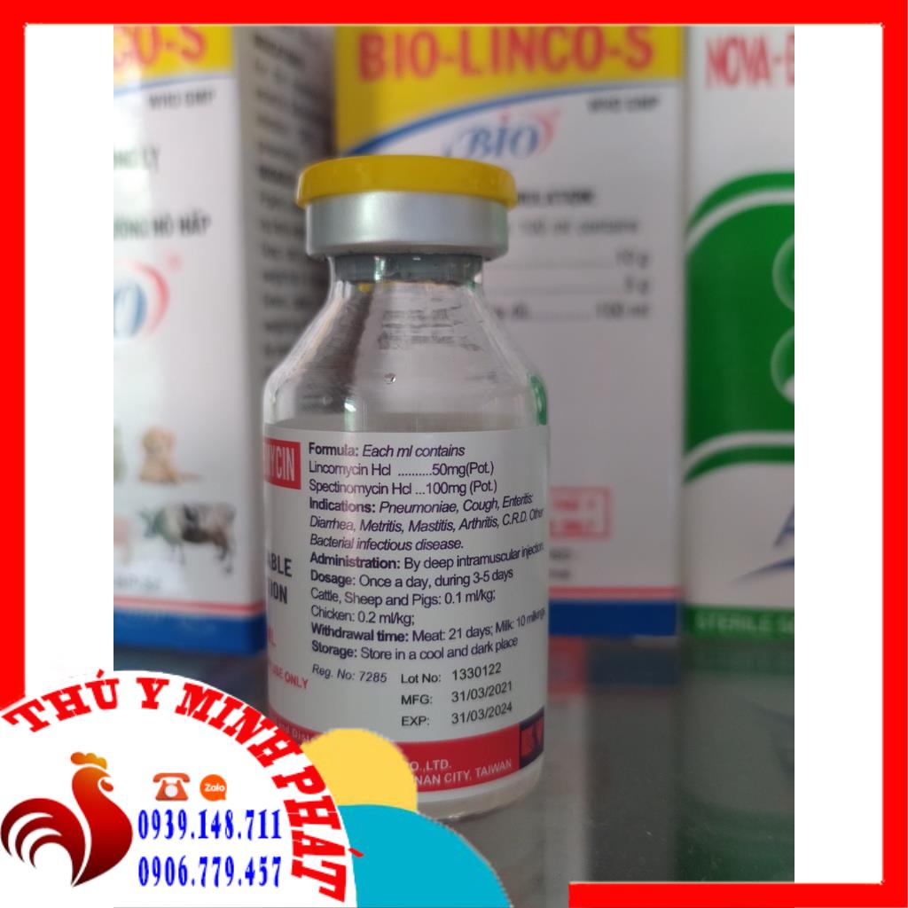 Linco Đài Loan Lincospecmycin chai 20ml cho gà đá
