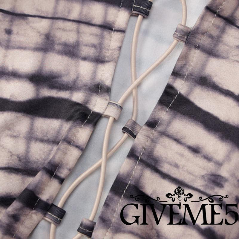 Set áo croptop dài tay và chân váy bút chì họa tiết nhuộm màu thời trang dành cho nữ