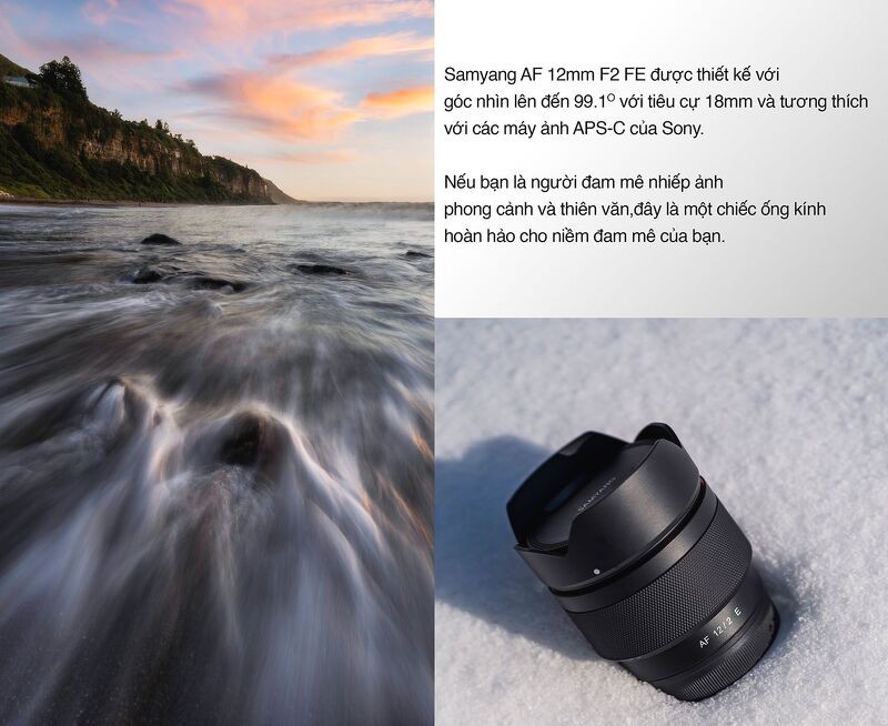 Ống Kính Samyang AF 12mm F2 Sony E-mount APS-C - chính hãng