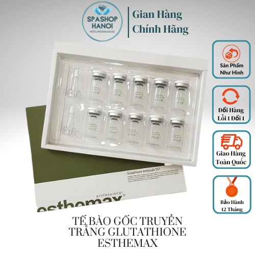 (Cao Cấp):Tế bào gốc truyền trắng glutathione esthemax chính hãng hàn quốc