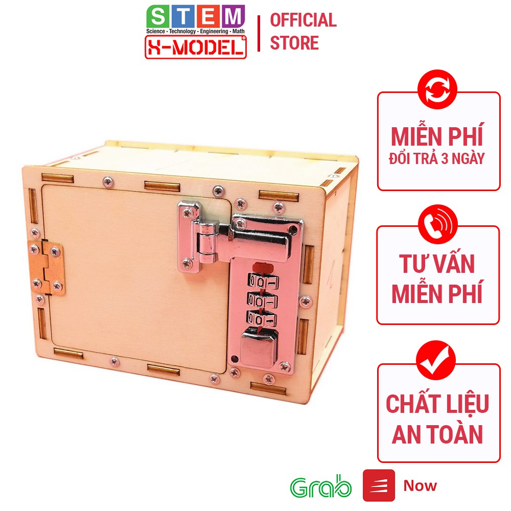 Hộp dựng tiền mini gỗ cho bé lắp ráp, đồ chơi tự làm DIY sáng tạo STEM XMODEL| Giáo dục cho bé STEAM