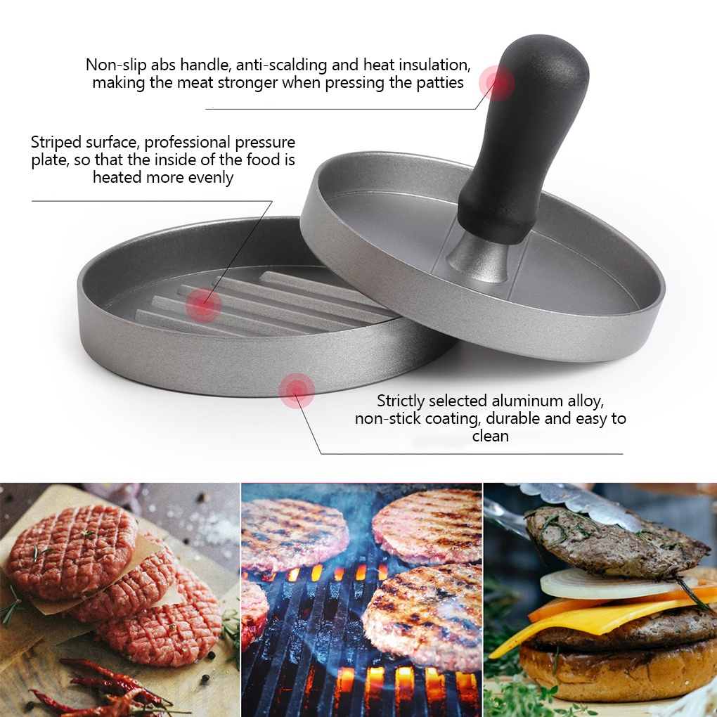 Khuôn Làm Bánh Hamburger Bằng Kim Loại Chống Dính Kèm 100 Giấy Sáp Waxed