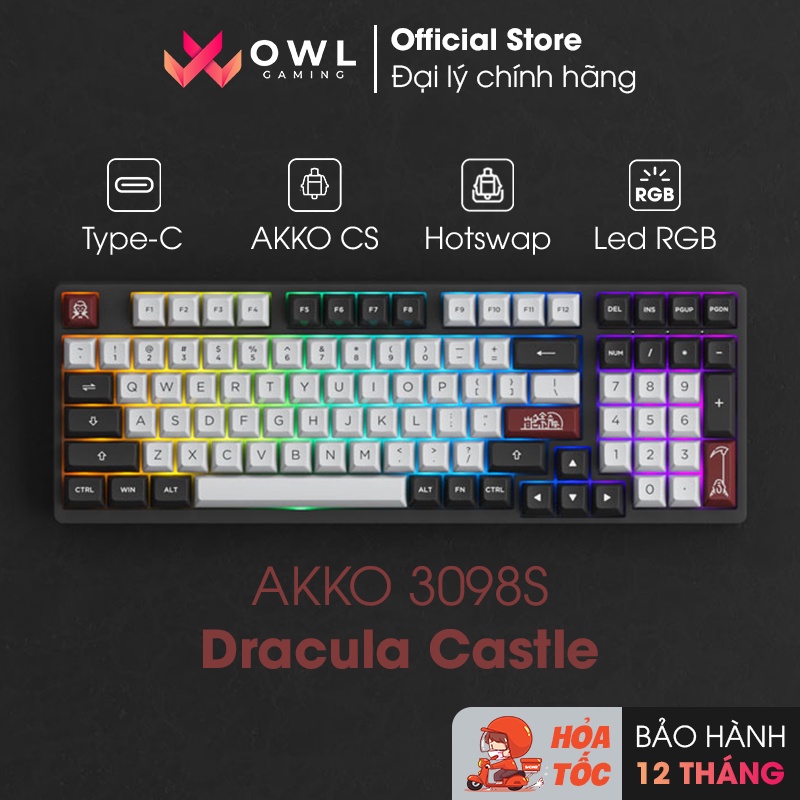 Bàn phím cơ AKKO 3098S Dracula Castle