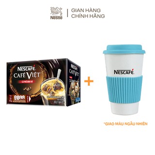 [Tặng ly nhựa Nescafe] Cà phê hòa tan Nescafé café Việt cà phê đen đá (Hộp 15 gói x 16 g)
