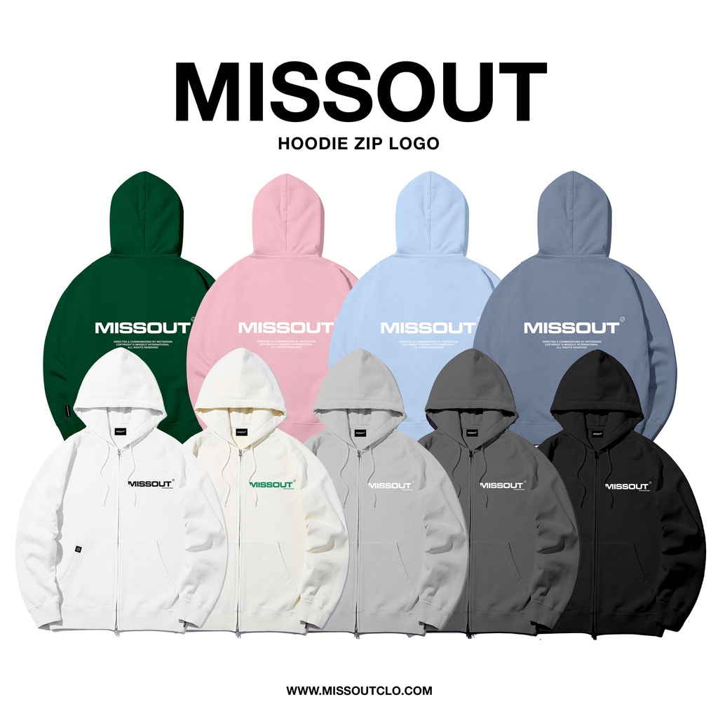 ÁO KHOÁC DÂY KÉO MISSOUT HOODIE ZIP 2.0