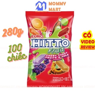 Kẹo Hitto Trái cây 4 vị Cam, Nho, Me, Cola gói 280g 100 chiếc siêu ngon nhập khẩu Thái Lan phân phối bởi Mommy Mart