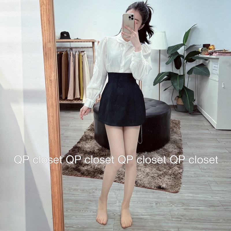 Áo sơmi tơ cổ sen