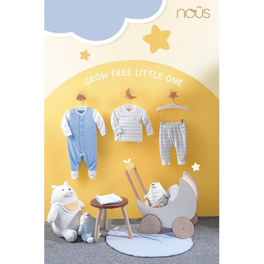 (MẪU MỚI) Bộ Nous newborn cài chéo nhiều màu