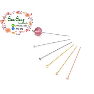 Đầu đinh tròn bạc 925 làm trang sức handmade