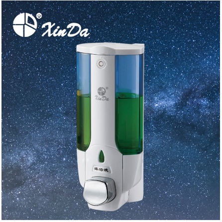 Bình đựng nước rửa tay, hộp đựng dầu gội sữa tắm gắn tường, hộp đựng nước rửa chén Xinda cao cấp 380ml