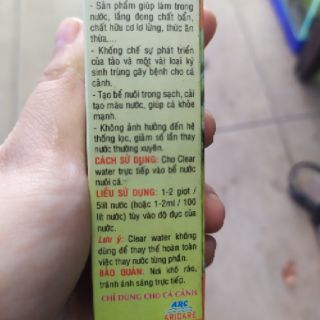 Dung dịch làm trong nước bể cá, bể thủy sinh. Lọ 60ml