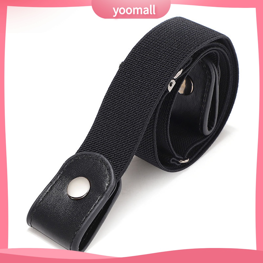 Yomall♡ Thắt Lưng Thun Không Khóa Dành Cho Nam Nữ Mặc Quần Jean