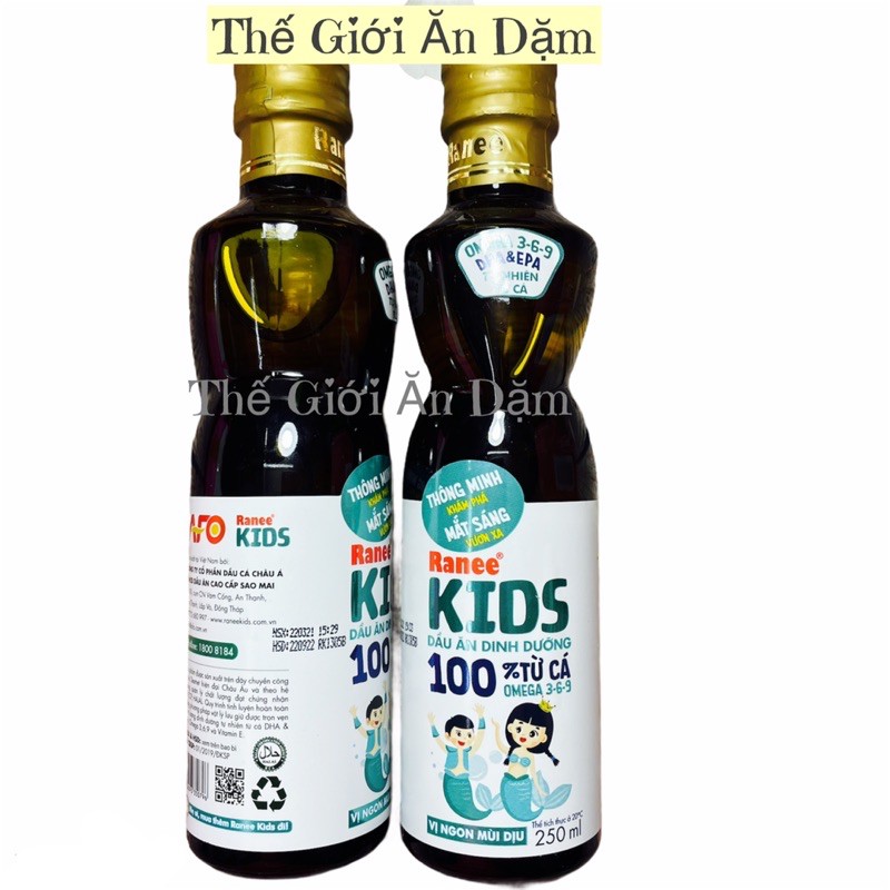 Dầu Cá Ranee Kids Cho Bé Ăn Dặm 250ml