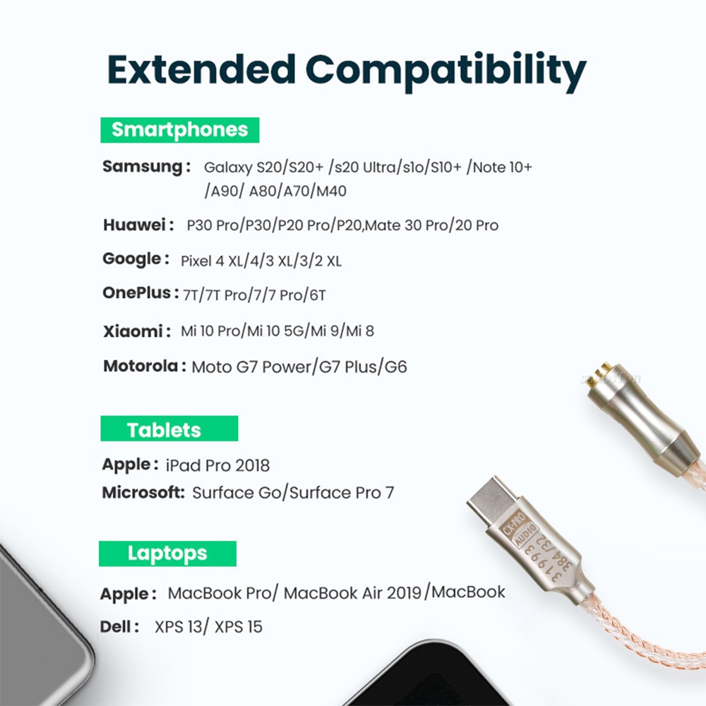 Thiết Bị Khuếch Đại Âm Thanh Cho Tai Nghe CX31993 USB Type C Sang 3.5mm