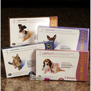 REVOLUTION (Selamectin 12%) - Tuýp nhỏ gáy trị kí sinh trùng cho chó mèo (1 tuýp)