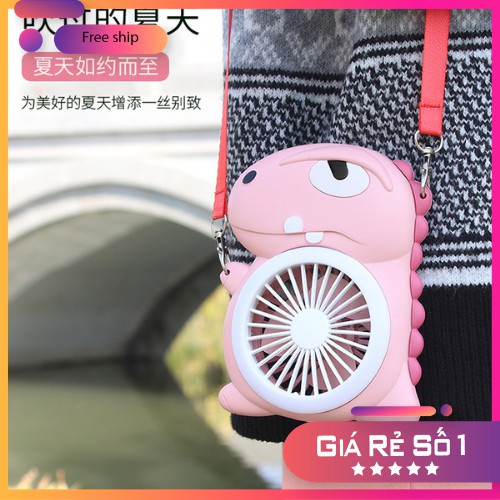 Quạt mini cầm tay tích điện Coldux hình khủng long dễ thương có dây đeo gọn nhẹ tiện lợi dễ mang theo hàng nội địa trung | BigBuy360 - bigbuy360.vn