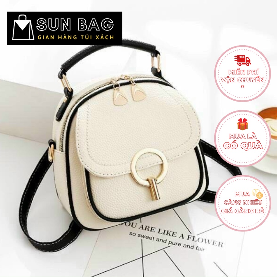 Túi xách nữ, balo mini Lumie đeo chéo, đeo vai, dùng đi chơi, đi học, chất da đẹp, thời trang cao cấp size 20cm SB240