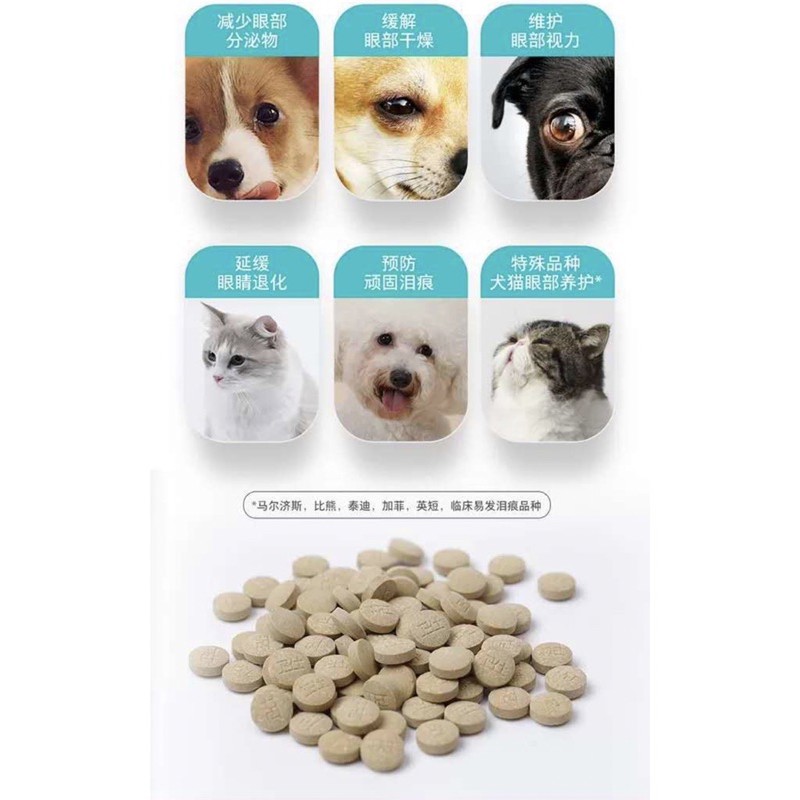 Vitamin chống viêm mắt, chảy nước mắt và đổ ghèn ở chó mèo Nourse 37