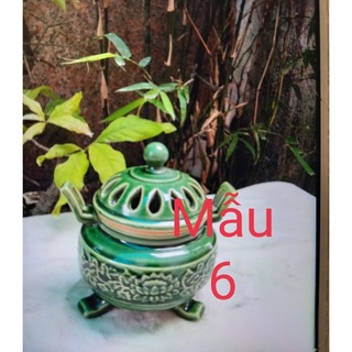 Lư đỉnh đốt trầm sứ Bát Tràng