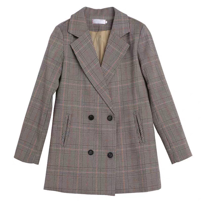 ［ＨÀＮＧ ＭỚＩ ＶỀ］🍃🍂🍁Áo Khoác Blazer Phong Cách Hàn Quốc💞💓💘Áo Vest Nữ 2 Lớp Kẻ Caro Siêu Xinh❤️💛💚 | BigBuy360 - bigbuy360.vn